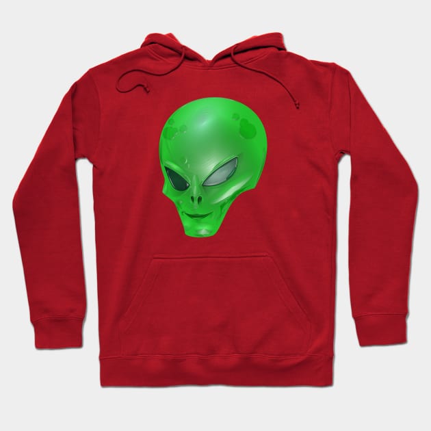 Green Alien Creature Hoodie by The Black Panther